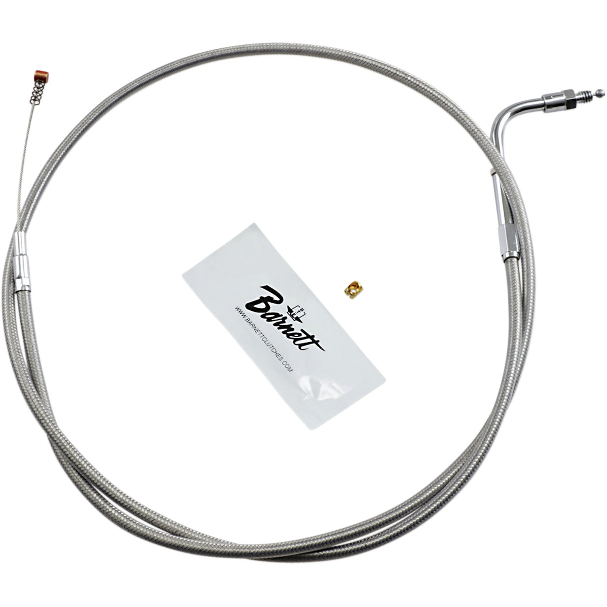 Barnett Stainless Steel Throttle Idle Cable - 102-30-40007 For Harley Touring 1984-1989