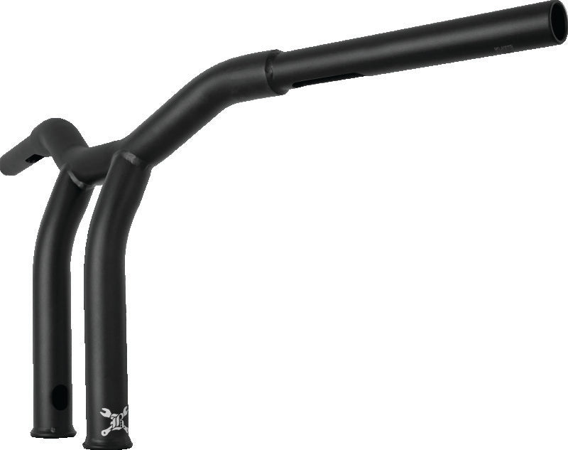 Burly Brand Dominator Raked Bar 10in Matte Black - B12-6051SB For Harley Dyna 1983-2024