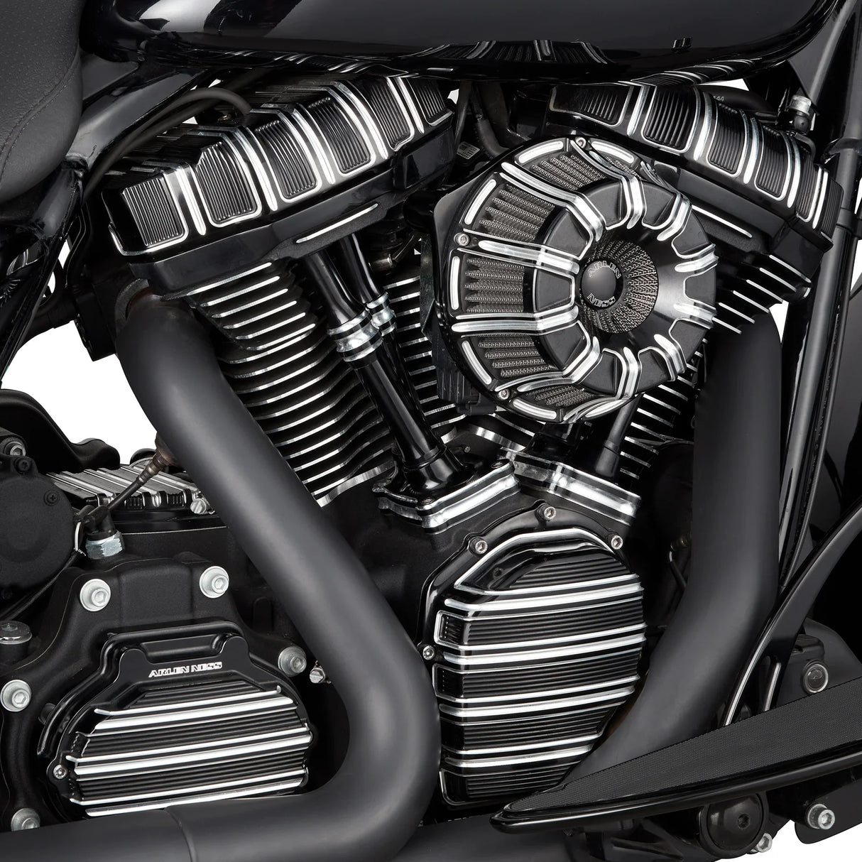Arlen Ness Inverted Series Air Cleaner Kit — 10 Gauge Black - 18-947 For Harley Motorcycles 2017-2025
