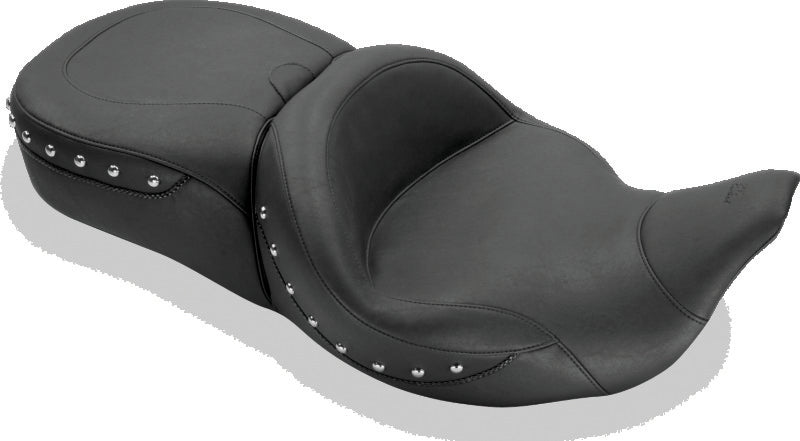 Mustang Motorcycle Mustang Electra Glide,rd Glide,rd King,str Glide Super Touring 1PC Seat W Studs Black - 79546 For Harley Touring 2008-2021