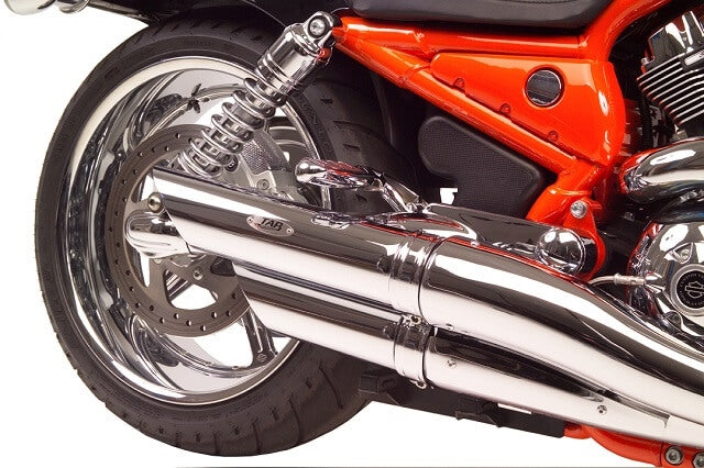 Tab Performance V-ROD Slash Cut Exhaust Pipes (NON-Baffled) Chrome For Harley -Rod / Screamin Eagle Rod 2007-2010