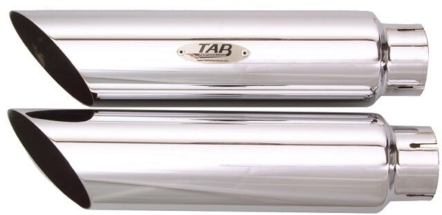 Tab Performance V-ROD Slash Cut Exhaust Pipes (baffled) Chrome For Harley -Rod / Screamin Eagle Rod 2007-2010