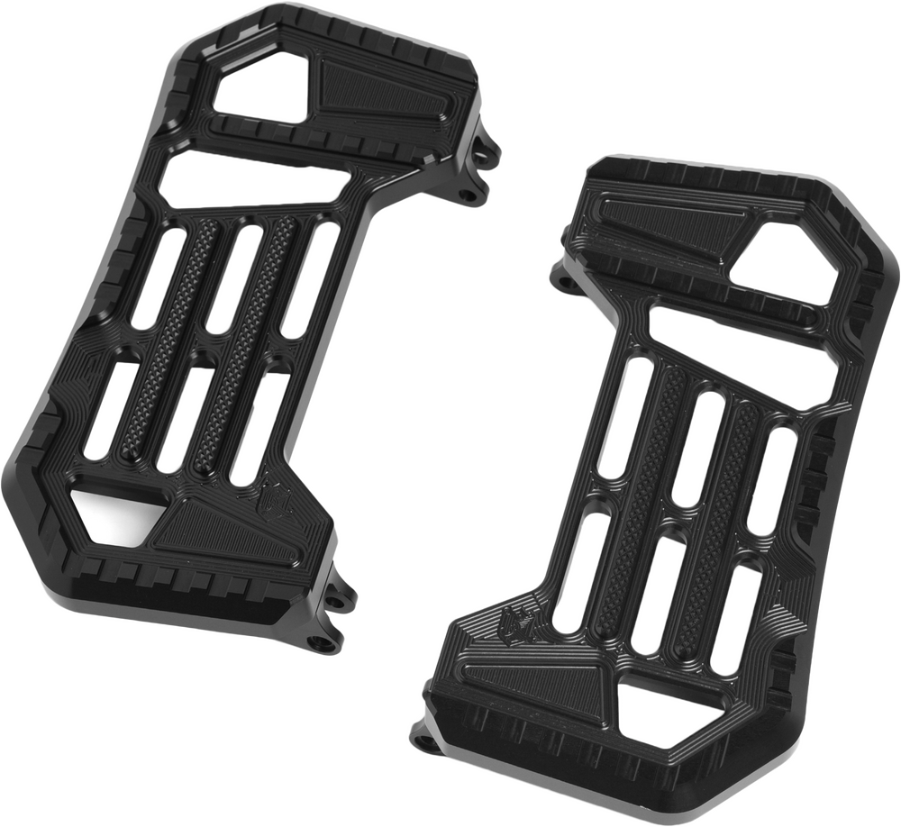 Kens Factory NL Midium Size F Boards Black FLH FLT (EX CVO) - KFB-03B For Harley Touring 1986-2026