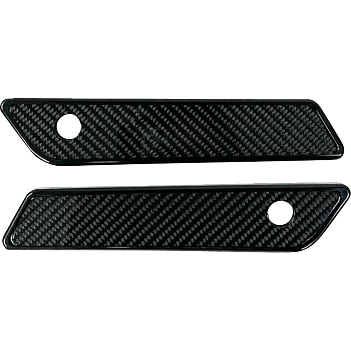 PRO-ONE Perf.mfg. Saddlebag Latch Covers Black Slim - 104725B For Harley Road Glide 2015-2023