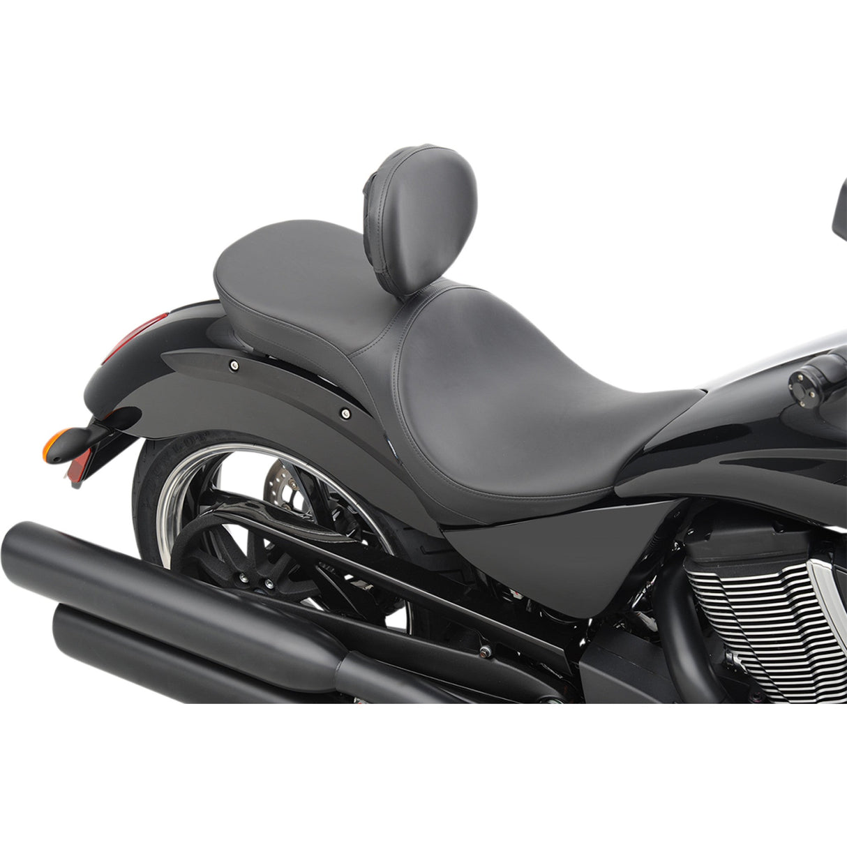 DRAG SPECIALTIES Ez Glide II™ Backrest Compatible Low-Profile Leather Touring Seat Driver's - Vegas