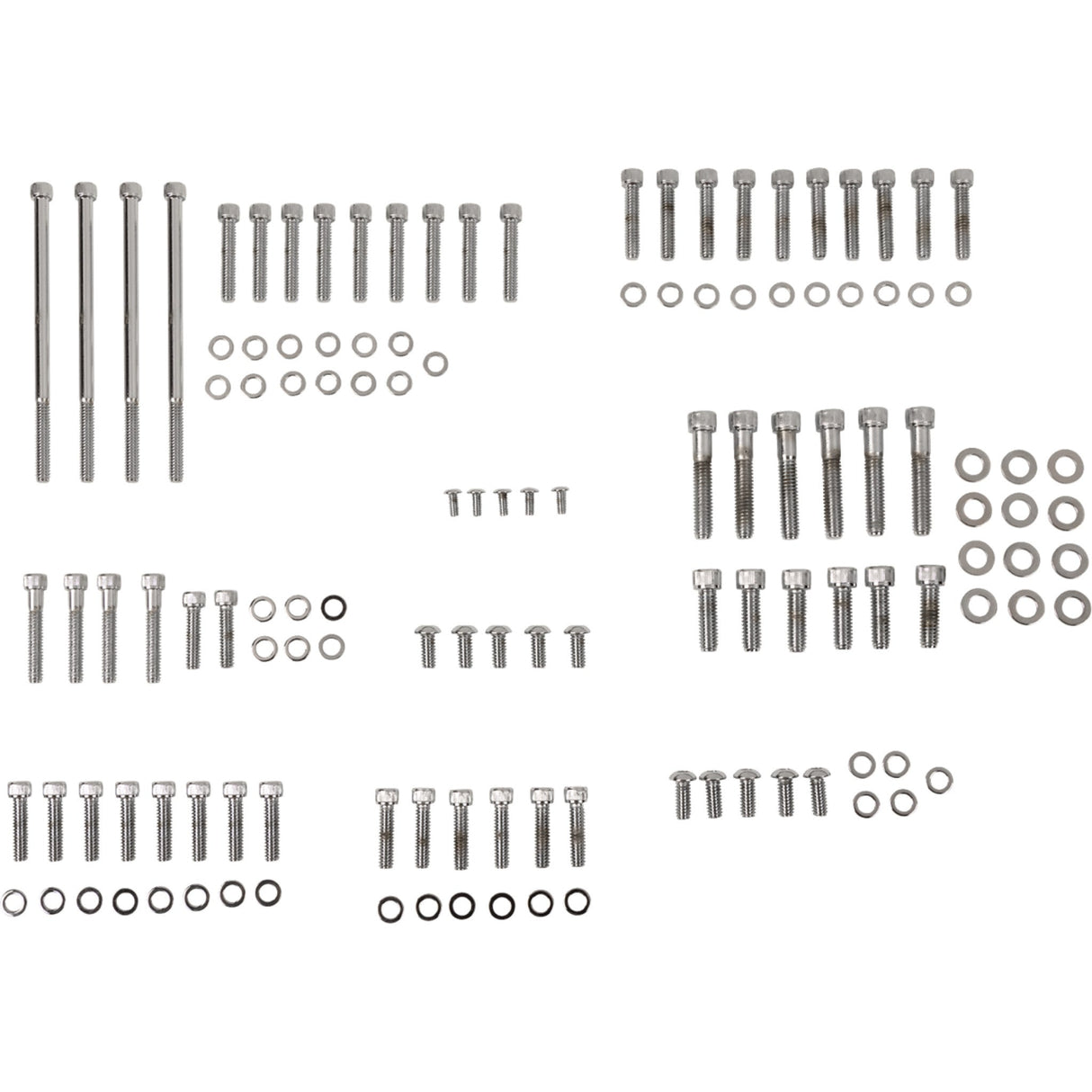 Drag Specialties Complete Motor Bolt Kit Knurled Socket-Head For Harley Touring 2007-2016