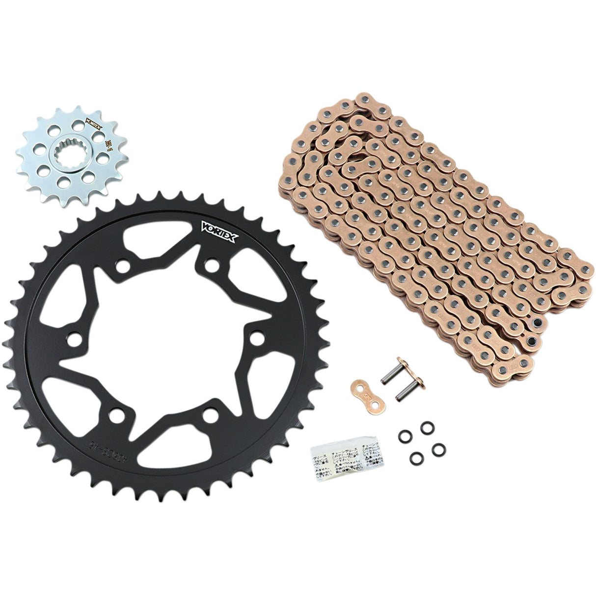 VORTEX 1230-1153 CKG6132 OES Original Equipment Steel Chain Kit Chain Kit - Gold - Yamaha - YZF-R6