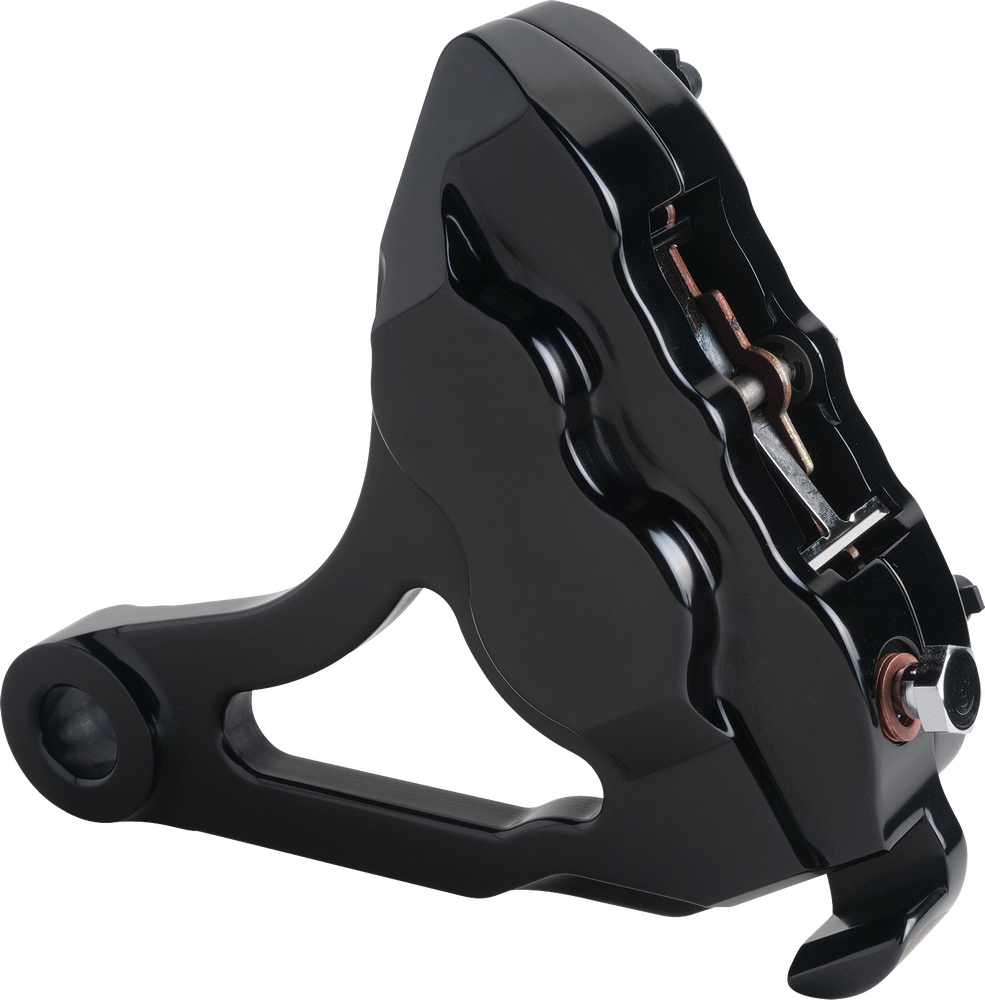 Hawg Halters Inc 4 Pist Rear Caliper Assm Black ST - RKSTAB508 For Harley Softail 2008-2017