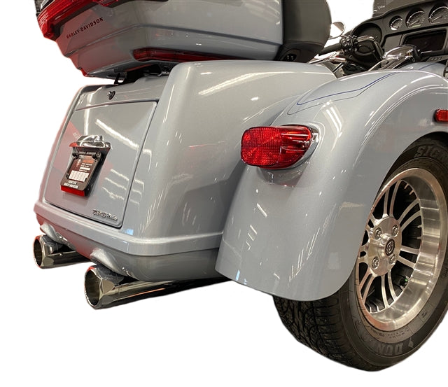 Tab Performance 4.5" B.A.M Stick Slip-On Mufflers | Chrome - Chrome Slash Tips, No Baffles 121-1293-C-NB