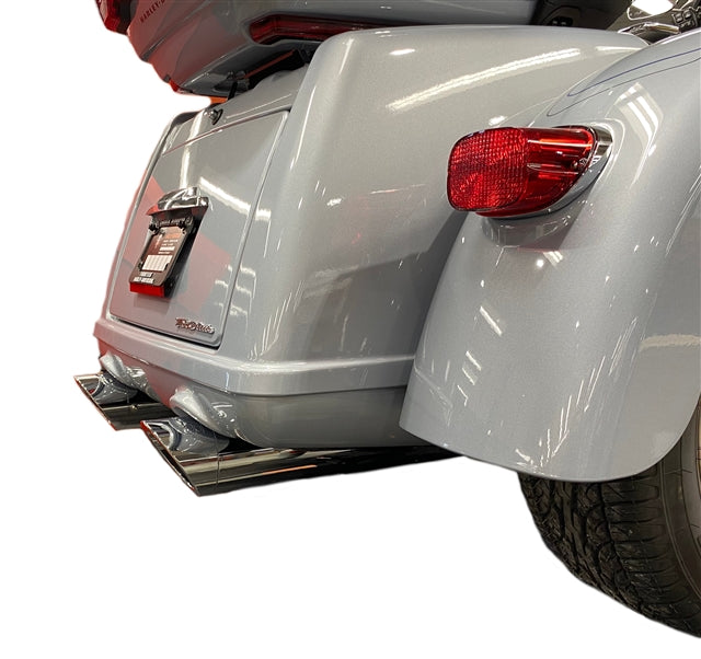Tab Performance 4.5" B.A.M Stick Slip-On Mufflers | Chrome - Black Straight Tips, No Baffles 121-1293-B2-NB