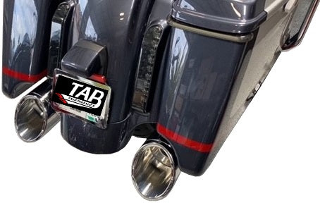 Tab Performance 50 Cal (5") Slip-On Mufflers | Chrome - 2017-Up, Chrome Slash Tips, No Baffles 121-1299-2017-UP-C-NB