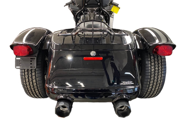 Tab Performance 4.5" B.A.M Stick Slip-On Mufflers | Black - Chrome Slash Tips, No Baffles 121-2293-C-NB