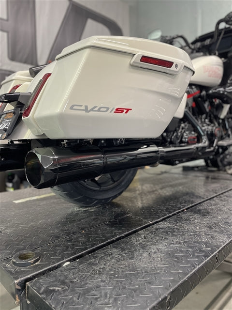 Tab Performance 50 Cal (5") Slip-On Mufflers | Midnight Chrome - 2017-Up, No Tips, 2.5" Louvered Baffles 121-4299-N-2.5