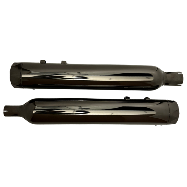 Tab Performance 4.5" B.A.M Stick Slip-On Mufflers | Torched Chrome - Torched Chrome Straight Tips, Zombie Baffles 121-5297-T2-Z