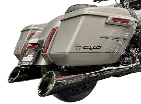 Tab Performance 121-5299-T2-Z 50 Cal 5 Inch Diameter Pipe Slip-On Mufflers 2017-Up Harley Davidson Touring Torched Chrome Zombie Baffles (Loud) Torched Chrome Straight Cut Tip