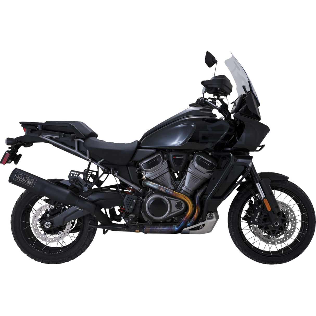 Vance & Hines Adventure Hi-Output 450 Slip-On Muffler Black Stainless Steel - 46533 For Harley Pan America 2021-2025