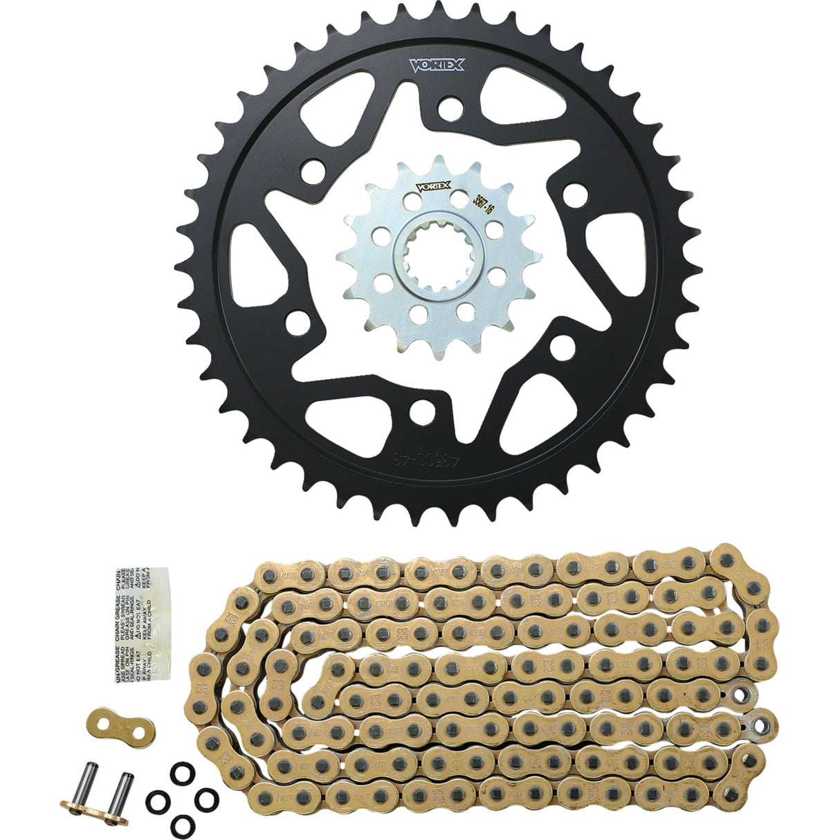 VORTEX 1230-1551 CKG6470 Chain and Sprocket Kit Chain Kit - Gold