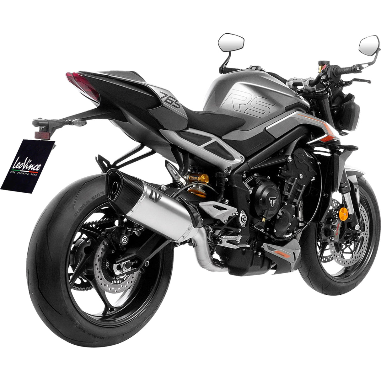 LEOVINCE 1810-3251 15608TU LV-14 R Exhaust System titanium - triumph street triple 765