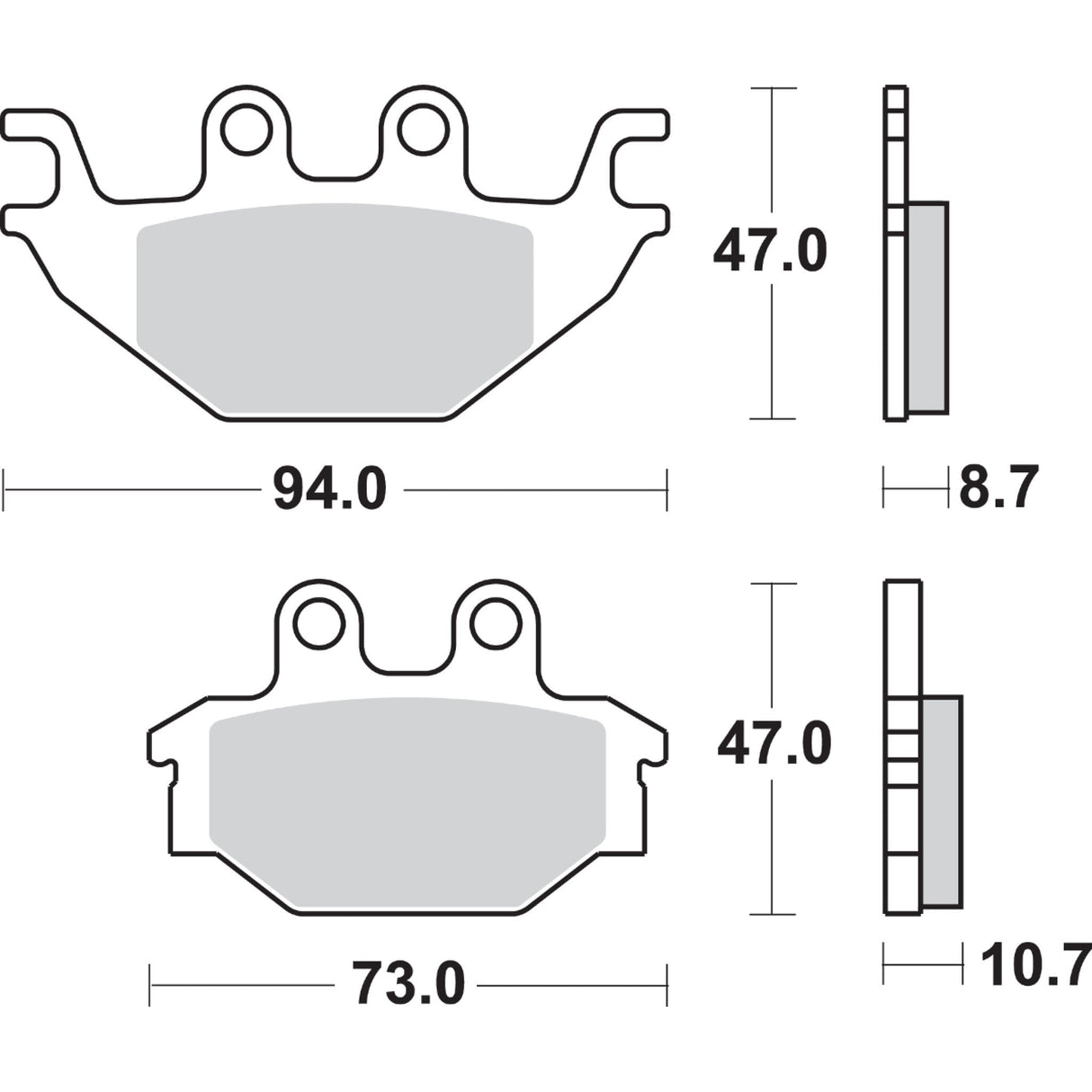SBS 1721-1637 810SI SI Offroad Sintered Brake Pads Off-Road Sintered Brake Pads