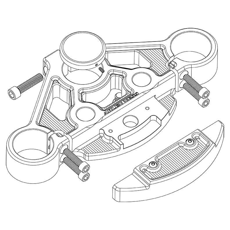 Arlen Ness Method® Triple Tree Kits Black - 130-006 For Harley Road Glide 2015-2024