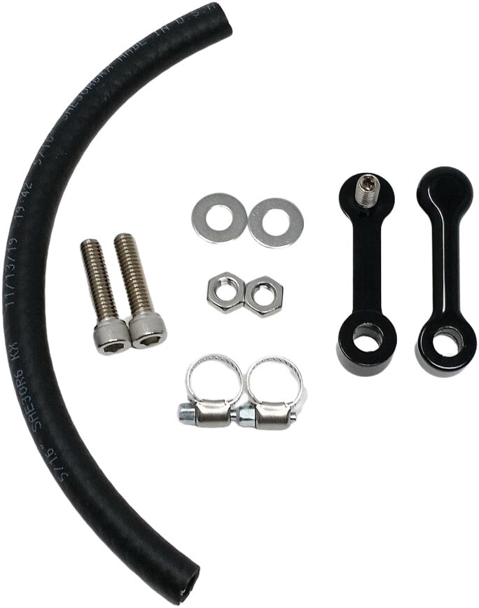 Dk Custom Products Billet Tank Lift Kit 3" ` Powder Coat Black - DK-TRG-TLK-3 For Harley Touring 1999-2021