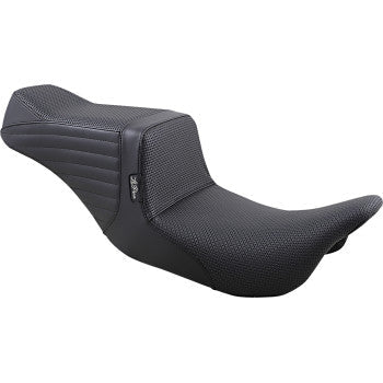 LePera Tailwhip Seat Basketweave Black - LK-587BW For Harley Touring 2008-2023