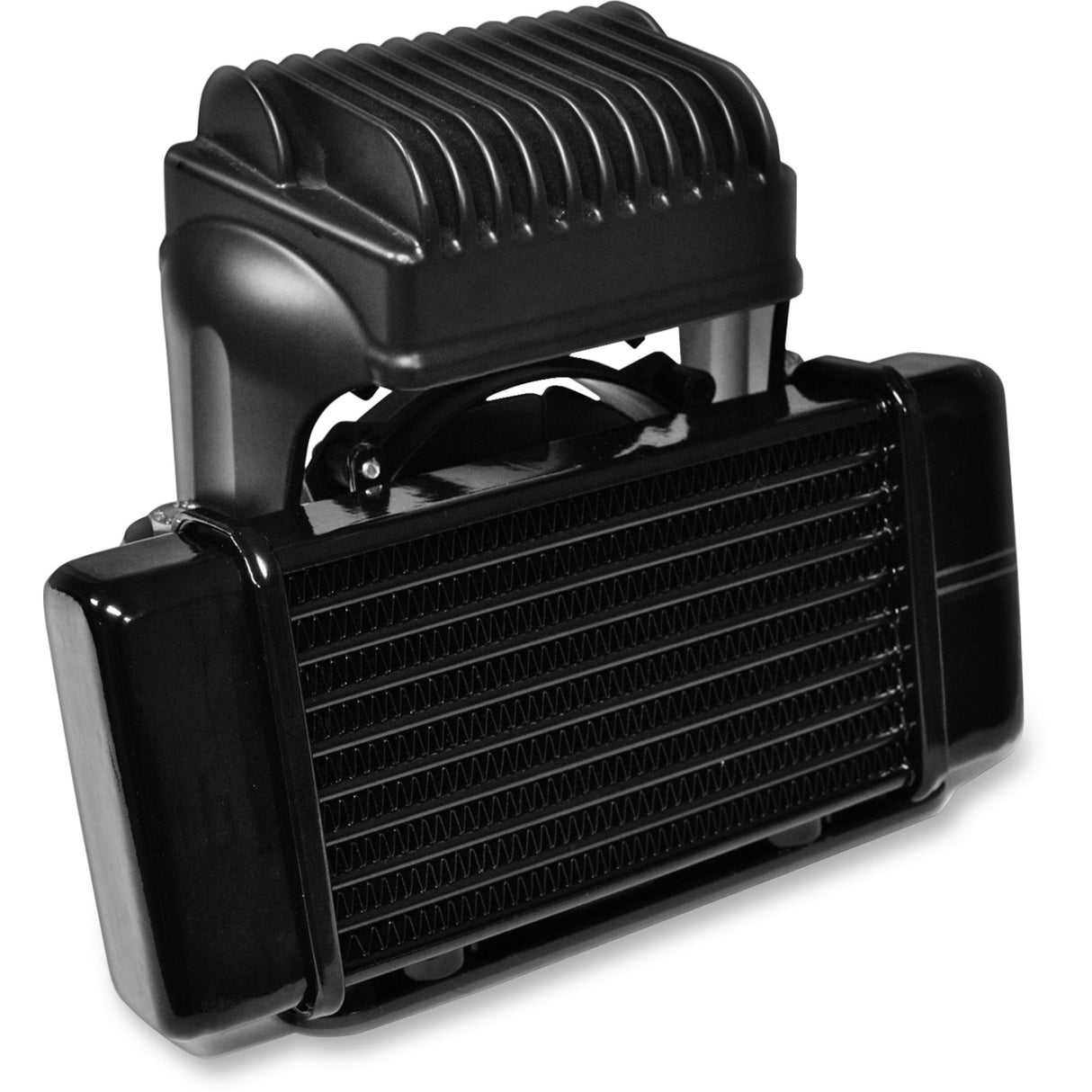 Jagg Oil Coolers Low-Mount Fan-Assisted Oil Cooler Kit Fan-Assisted Oil Cooler Kit Low Mount Touring - 751-FP2400-0323 For Harley Touring 2009-2016