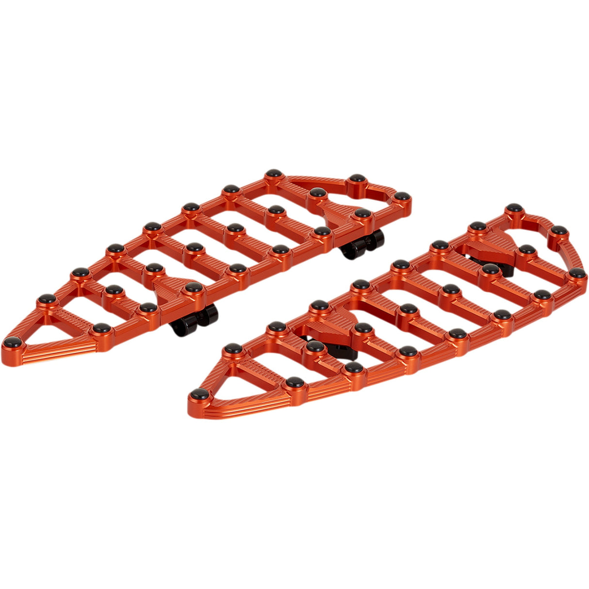 Arlen Ness MX Billet Floorboards Orange - 410-011 For Harley Softail 2018-2024