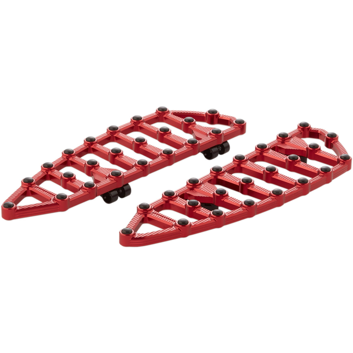 Arlen Ness MX Billet Floorboards Red - 06-893 For Harley Motorcycles 1980-2026