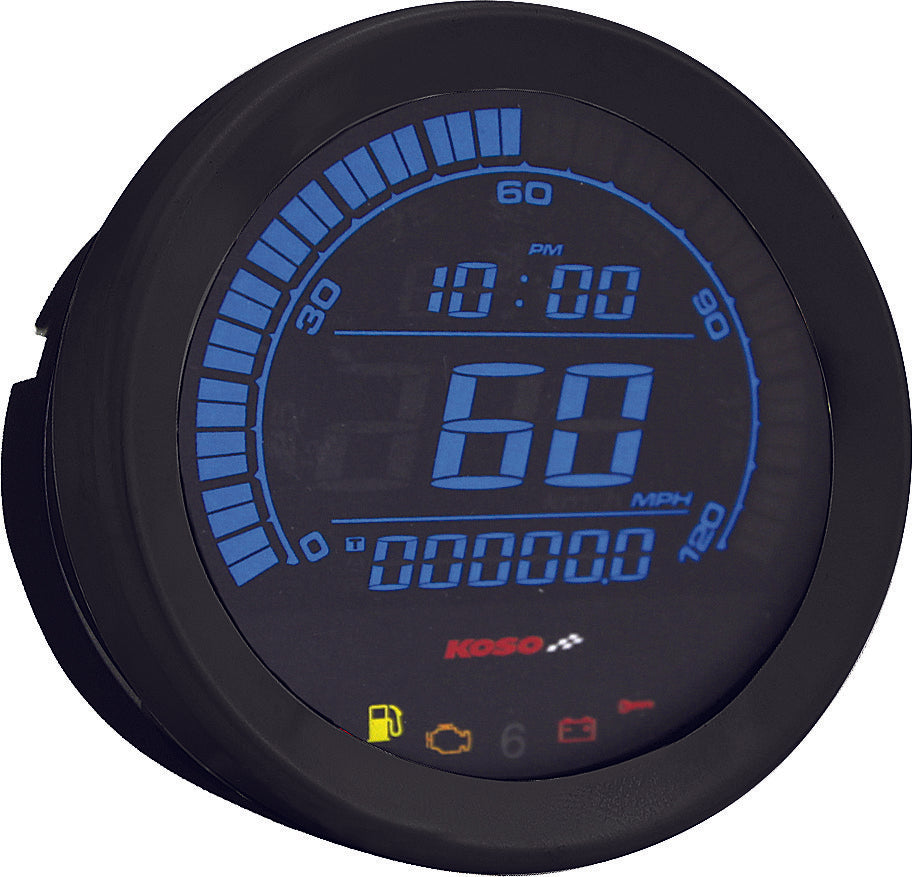 Koso North America 27-5795 BA050903 DIGITAL GAUGE CLUSTER BLACK BEZEL 04-13 FLHT AND FLTR