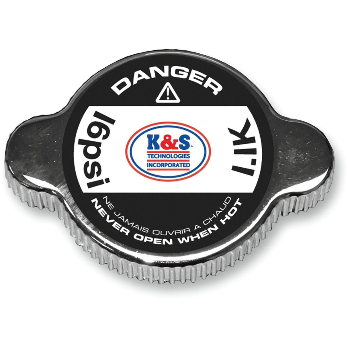 K&S TECHNOLOGIES 1903-0010 58-1011 Grip-Style Radiator Cap chrome - 16 psi