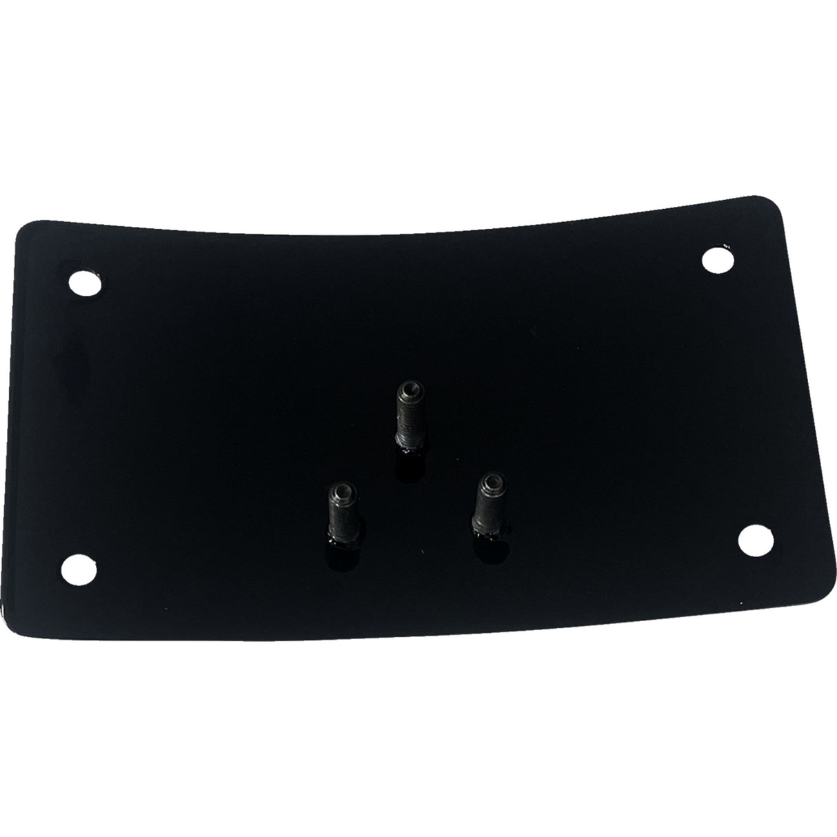 DK Custom Products Low-Profile Laydown License Plate Kit Curved Black - DK-LPR-LP-LD For Harley Motorcycles 1983-2016
