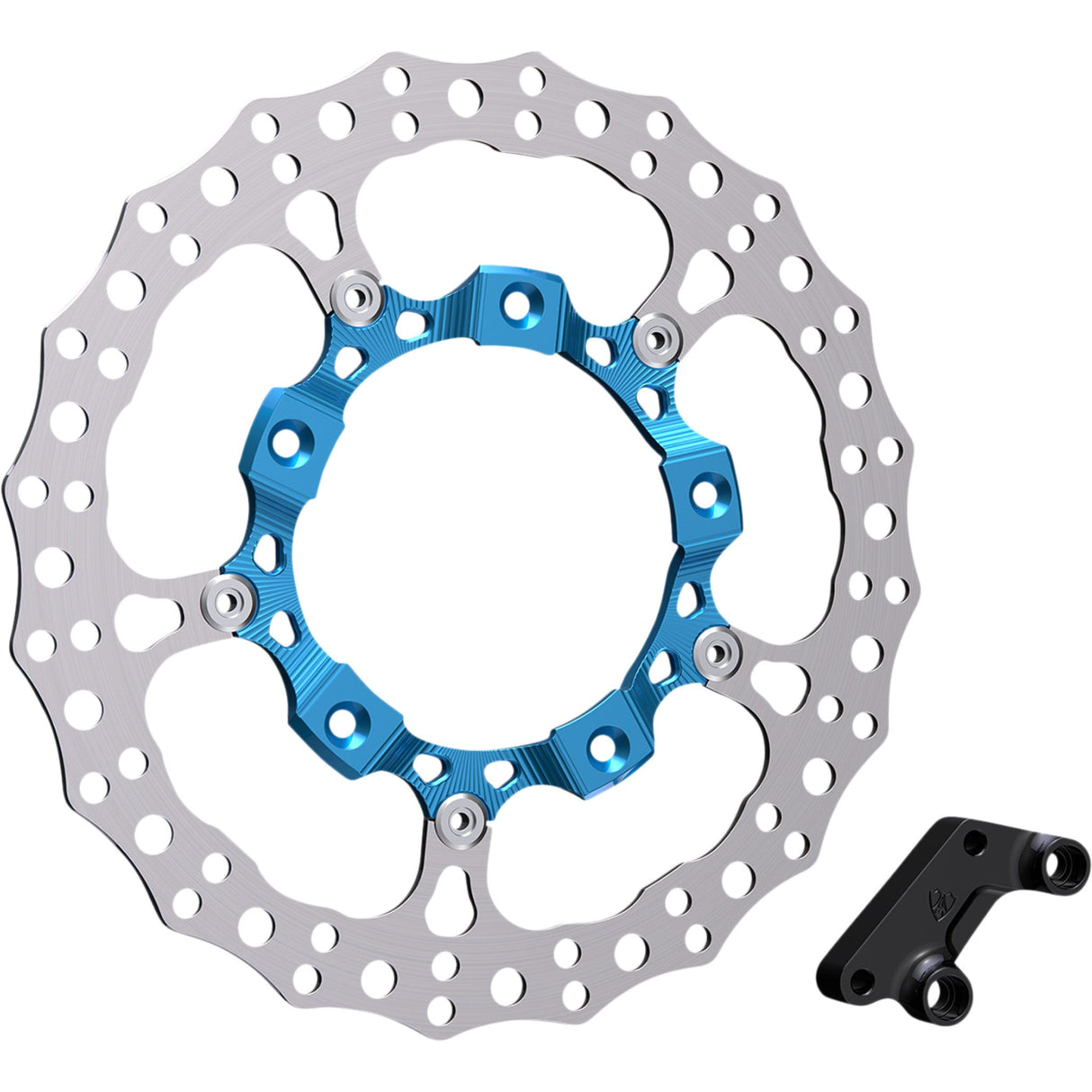 Arlen Ness Big Brake 14" Full Floating Brake Rotor Kit Front Right Blue - 300-005 For Harley Touring 2014-2025