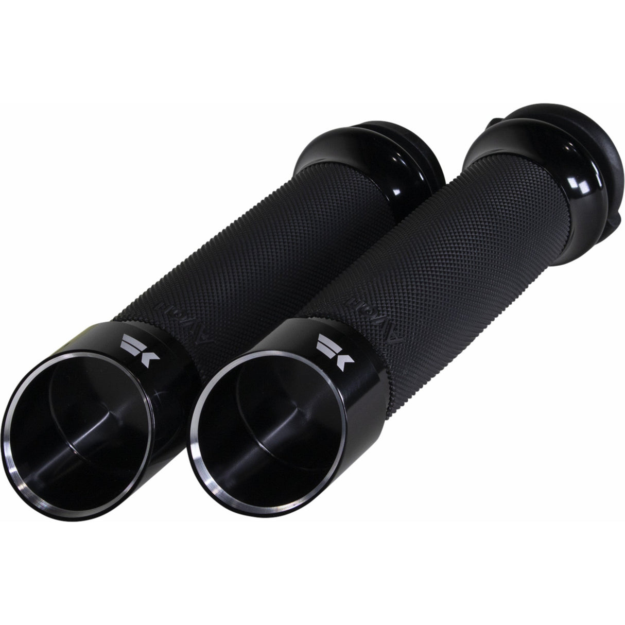 Khrome Werks Edge Grips Custom Contour TBW Black - 500140 For Harley Motorcycles 2008-2024