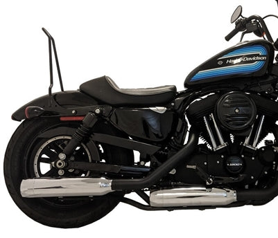 Tab Performance 151-1290-B3-Z 14-Up Harley Davidson Sportster XL Chrome Tip Slip On Muffler Compatible Exhaust Pipes-Zombie Baffles (Loud)-3.5 Inch Black Billet Aluminum Slash Cut End Cap-Sportster