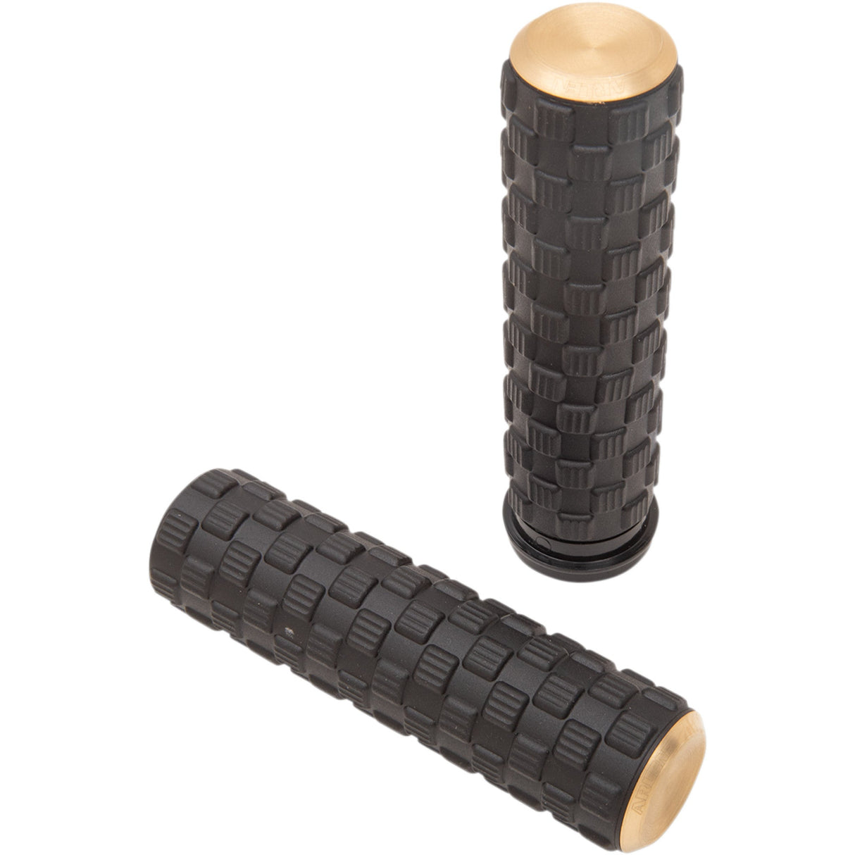 Arlen Ness Air Trax Grips TBW Brass - 07-355 For Harley Motorcycles 2008-2025