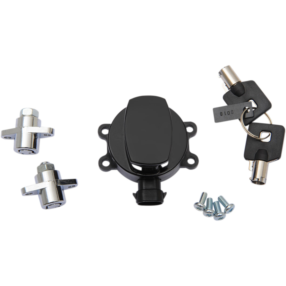 DRAG SPECIALTIES 2106-0412 Side Hinge Ignition Switch with saddlebag lock - gloss black