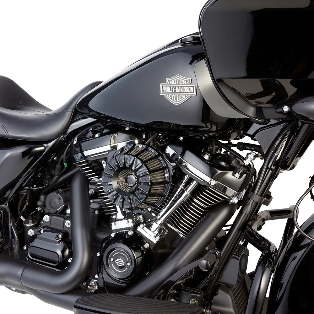 Arlen Ness Inverted Series Air Cleaner Kit — 15-Spoke Black - 18-997 For Harley Motorcycles 2017-2025