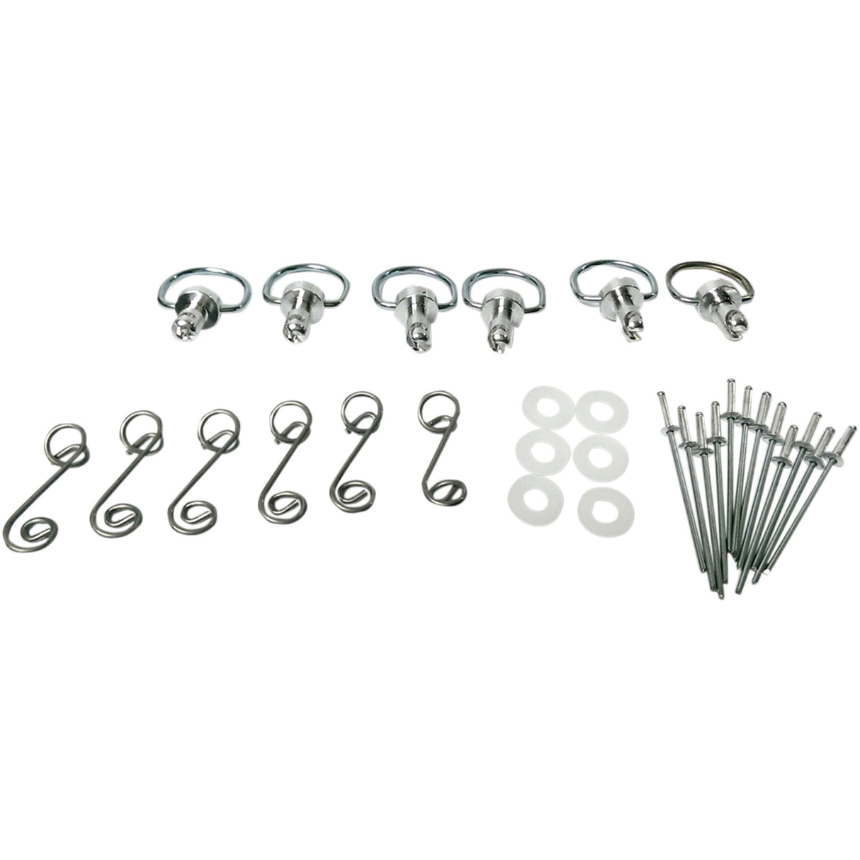 CYCLE PERFORMANCE PROD. 0521-0195 CPP/9031 Quik-Fasin'™ Kit D-Ring Kit - Silver Springs