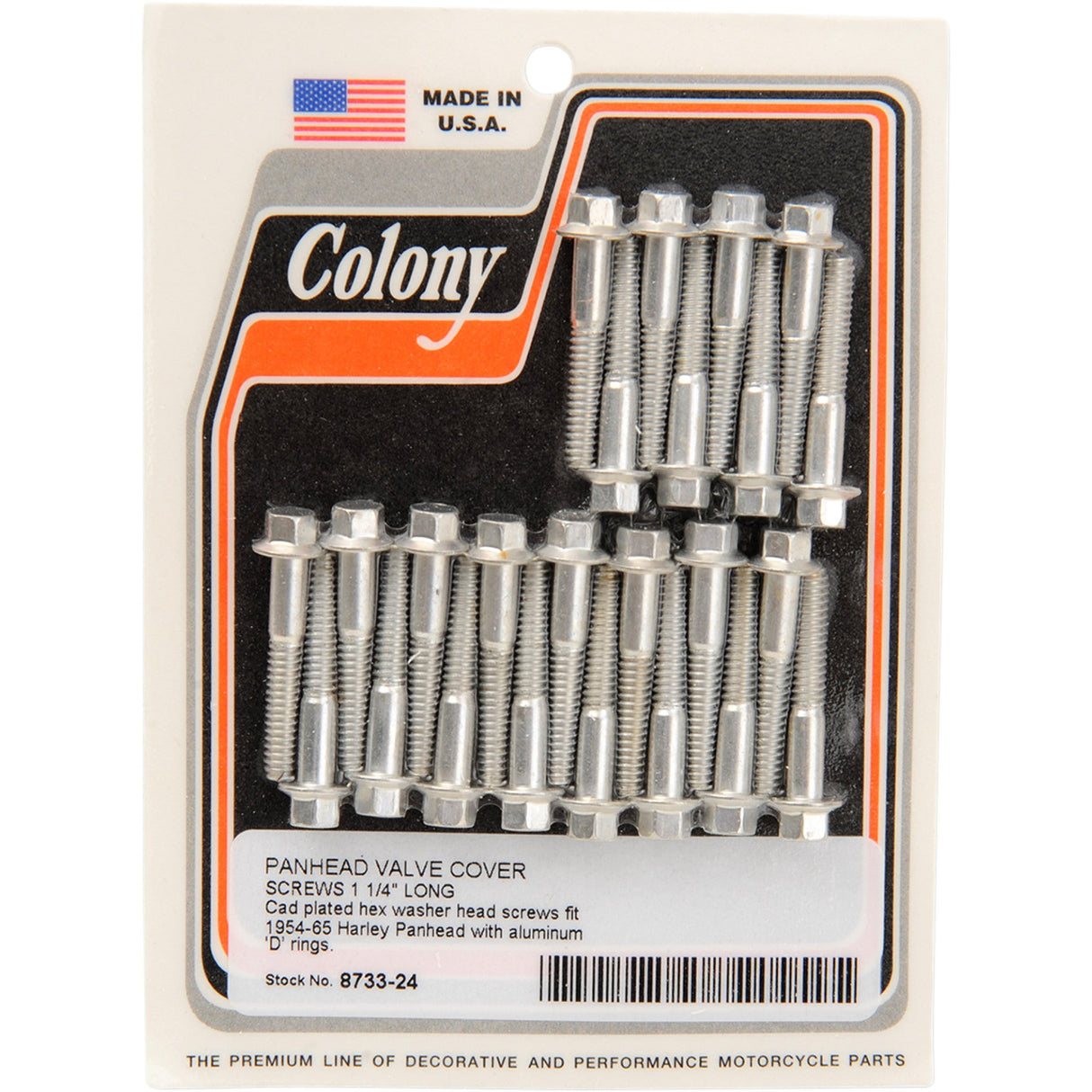 COLONY 2401-0471 8733-24 Valve Cover Screw Kit Screws - Valve Cover - Cadmium