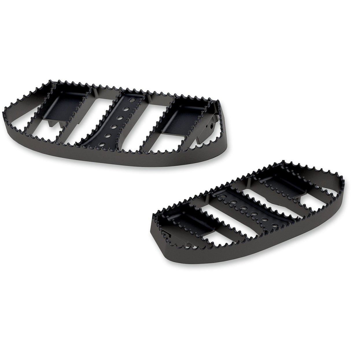 Burly Brand MX Style Driver And Passenger Floorboards Black - B13-1050B For Harley Motorcycles 1985-2026