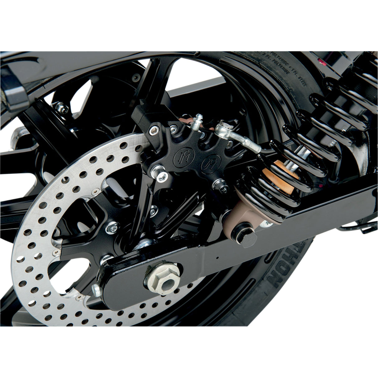 PERFORMANCE MACHINE (PM) 1701-0456 1259-0052-SMB Caliper Kit 4-Piston Caliper - Rear - Black Ops™ - 08-17 FXD