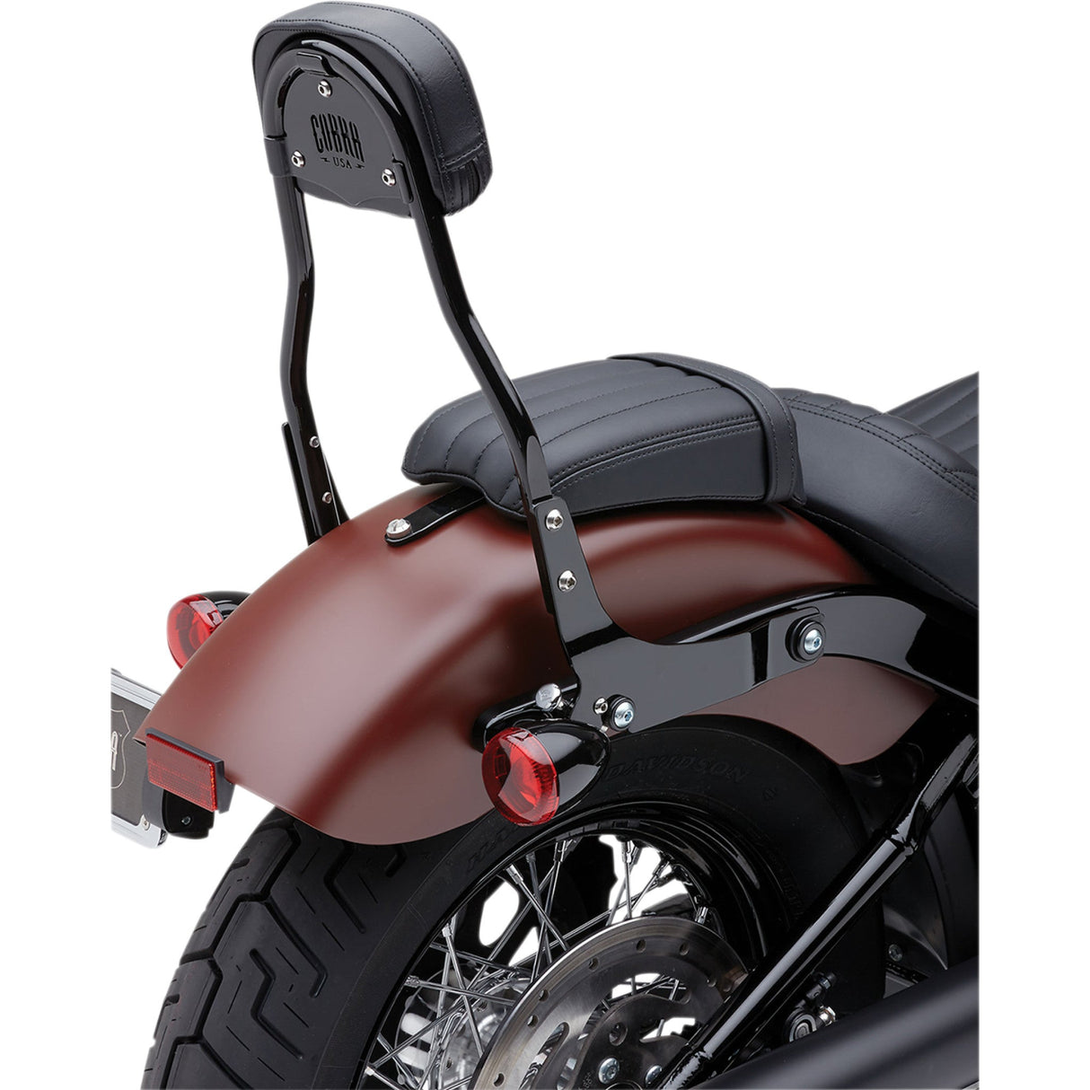 COBRA 1501-0593 602-2006B Detachable Backrest Kit - 14" - Black - Softail