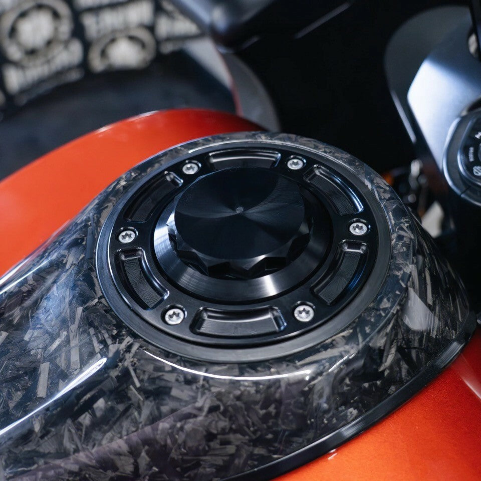 Hofmann Designs 12 Point GAS CAP Assembly Black CVO ` - HDB-1084B For Harley Touring 2023-2025