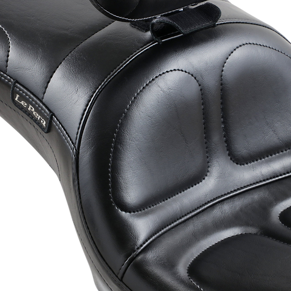 LePera Maverick Seat With Backrest Stitched Black - LK-970BR For Harley Motorcycles 2006-2017