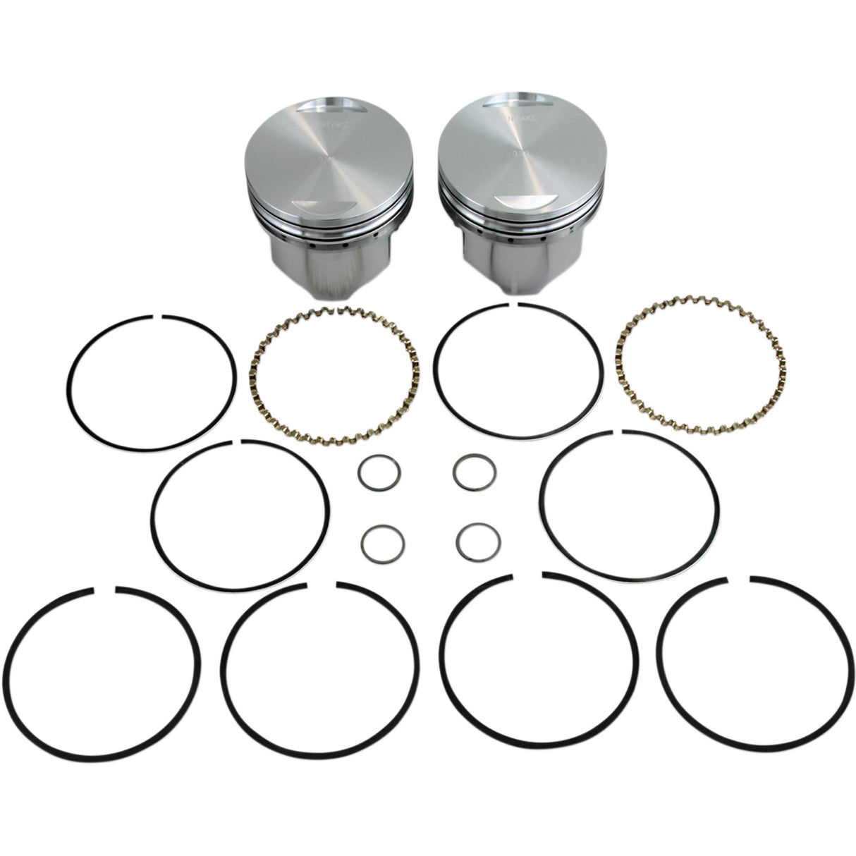 KB Performance Hypereutectic Piston Kit 3.498" +0.030" 8.6:1 CR 80" Evolution Big Twin - KB258.030 For Harley 1984-1999