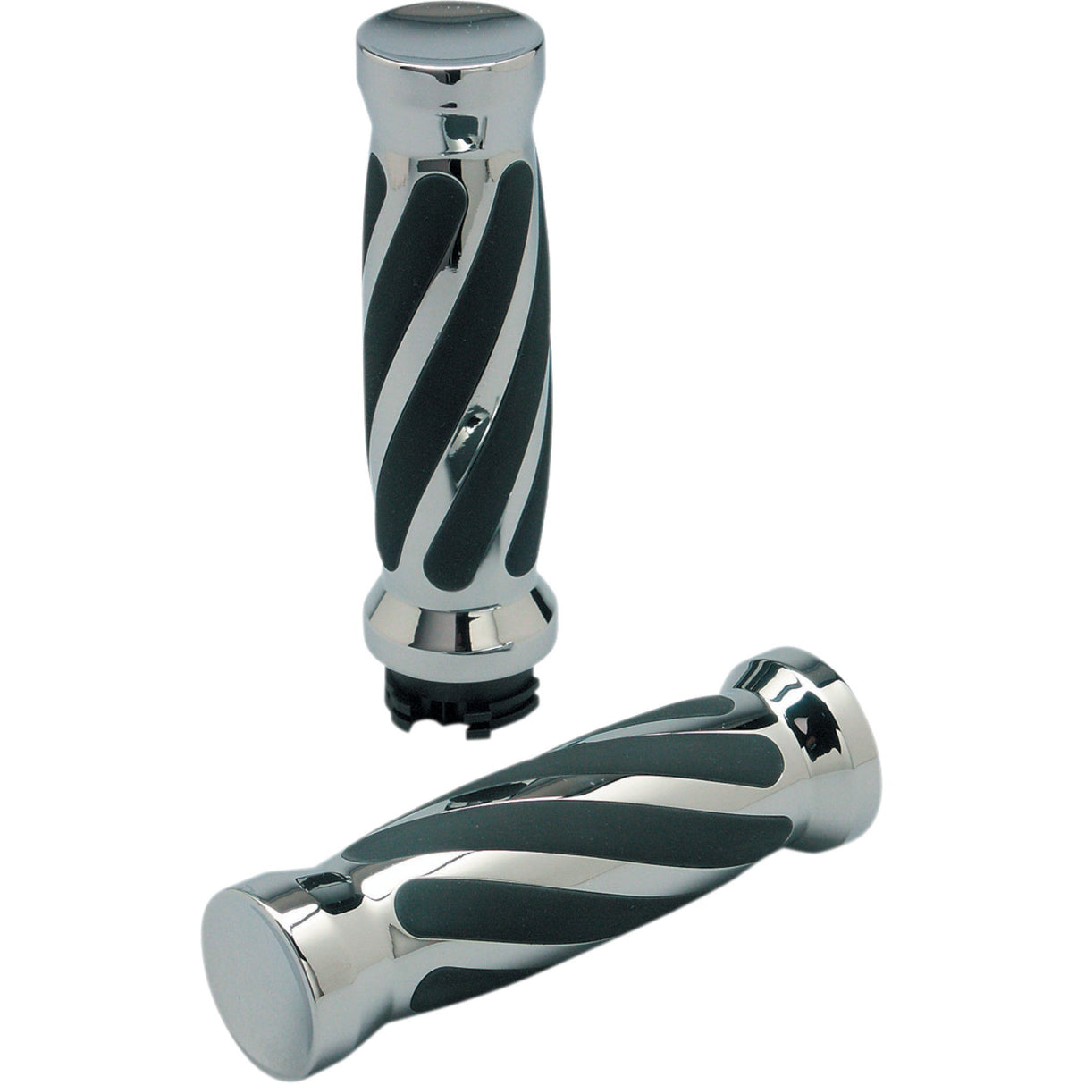 PRO-ONE PERF.MFG. 490010 490010 Custom Twisted Rubber Grips Grips - Twisted - Rubber - Cable - Chrome