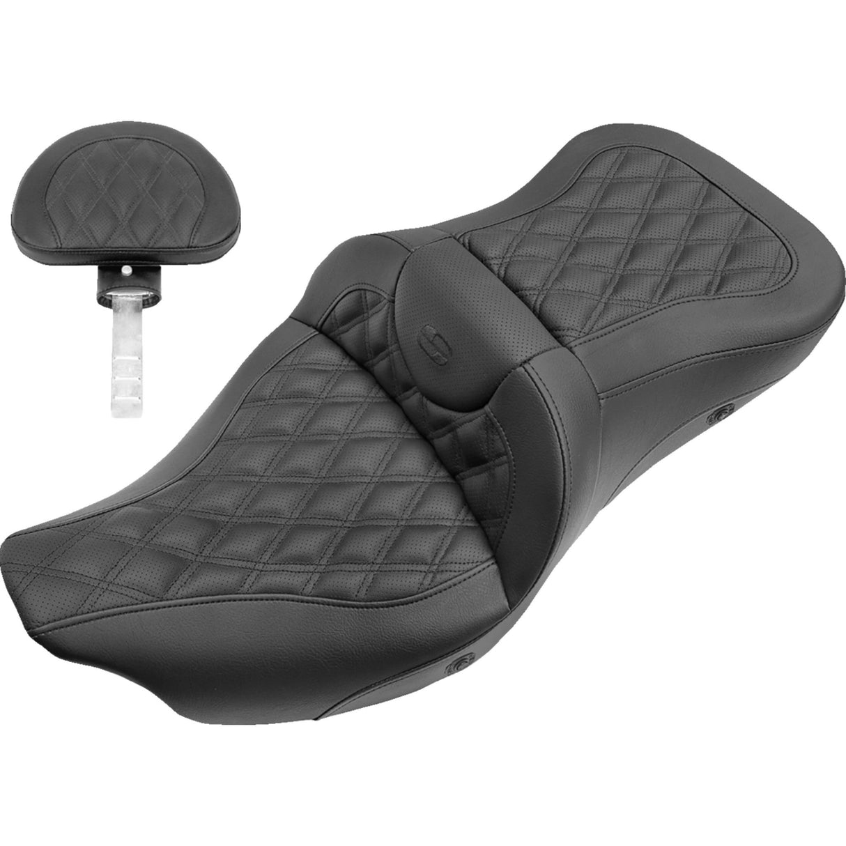 Saddlemen Road Sofa Seat - 808-07B-184BRHC For Harley Touring 2008-2025
