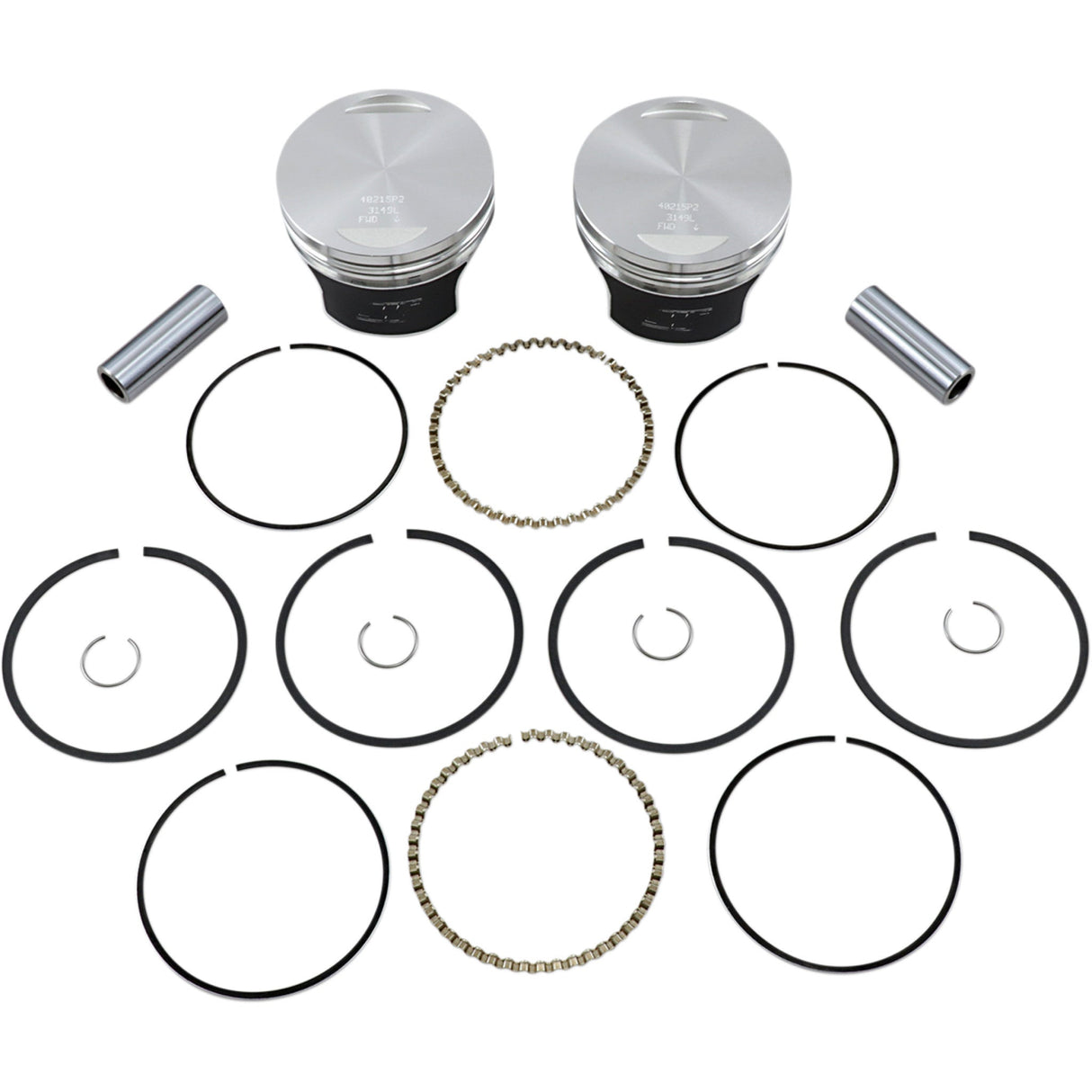 Wiseco Tracker Series™ Piston Kit 3.518" 1340 Cc 80 Cubic Inch +0.020" Evolution - K0215P2 For Harley Motorcycles 1984-1999