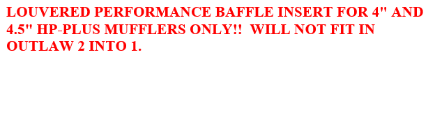 KHROME WERKS 1860-1818 202712P HP-Plus® Louvered High Performance Baffle Inserts